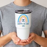 Happy Pi Day Pencil Rainbow March 14th Tumbler thumb 2