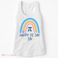 Happy Pi Day Pencil Rainbow March 14th Women's Tank Top thumb 0