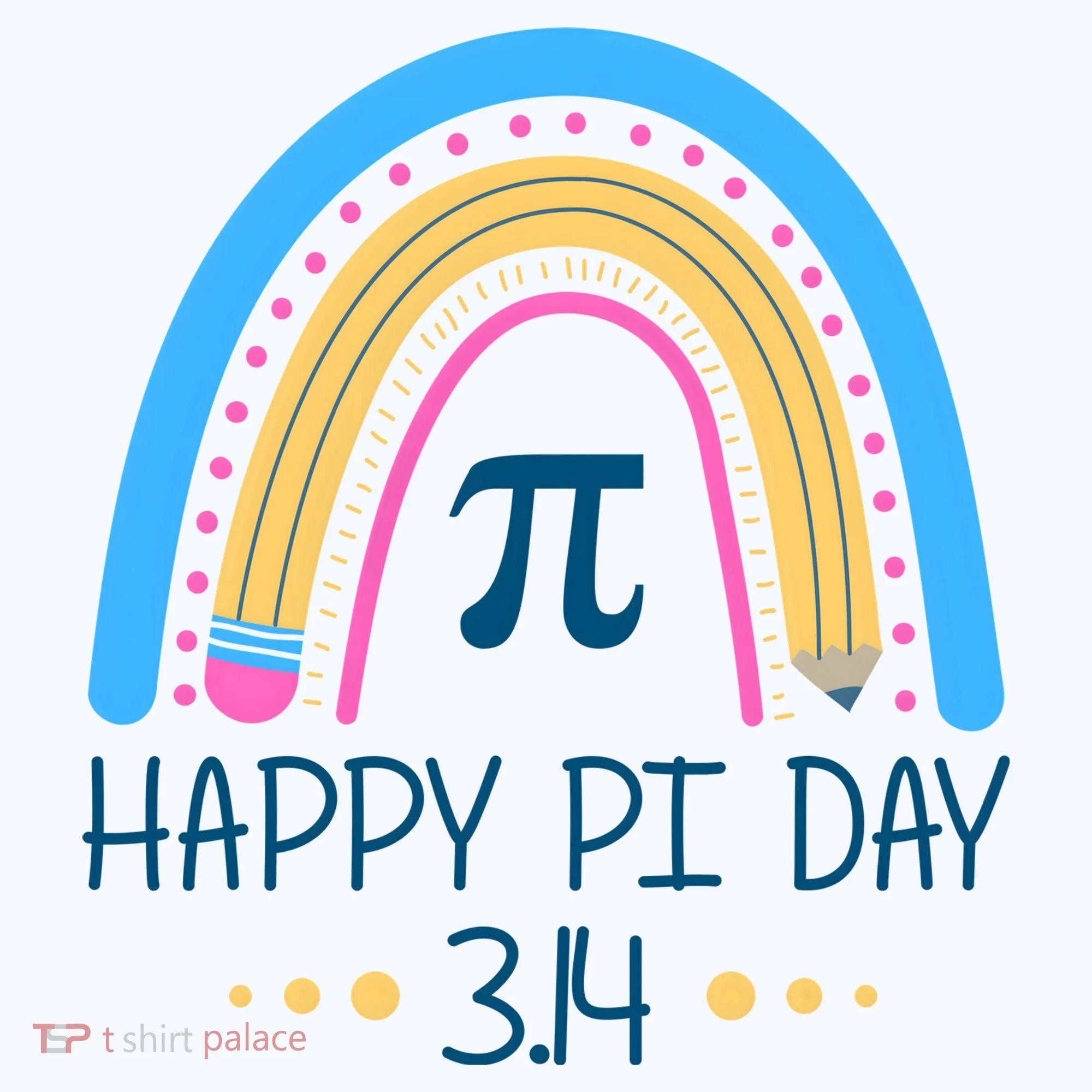 Happy Pi Day Pencil Rainbow March 14th Baby Bodysuit