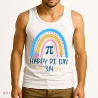 Happy Pi Day Pencil Rainbow March 14th Tank Top thumb 3
