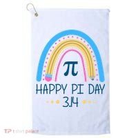 Happy Pi Day Pencil Rainbow March 14th Golf Towel thumb 0