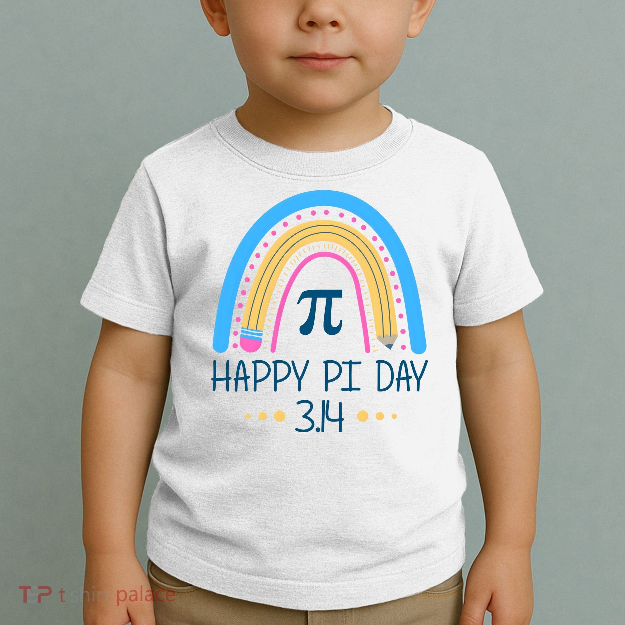 Happy Pi Day Pencil Rainbow March 14th Toddler T-Shirt