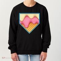 Home Plate Drip Ice Cream Dripping Softball & Baseball Women's Sweatshirt thumb 0
