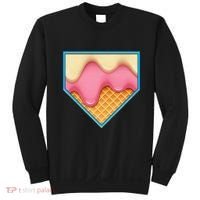 Home Plate Drip Ice Cream Dripping Softball & Baseball Sweatshirt thumb 0