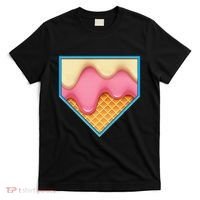 Home Plate Drip Ice Cream Dripping Softball & Baseball T-Shirt thumb 0