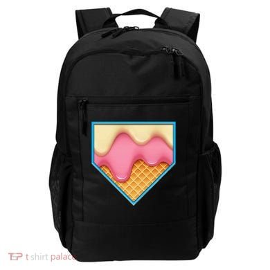 Home Plate Drip Ice Cream Dripping Softball & Baseball Backpack