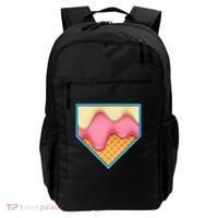 Home Plate Drip Ice Cream Dripping Softball & Baseball Backpack thumb 0