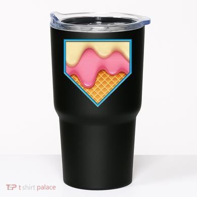 Home Plate Drip Ice Cream Dripping Softball & Baseball Tumbler