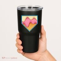 Home Plate Drip Ice Cream Dripping Softball & Baseball Tumbler thumb 2