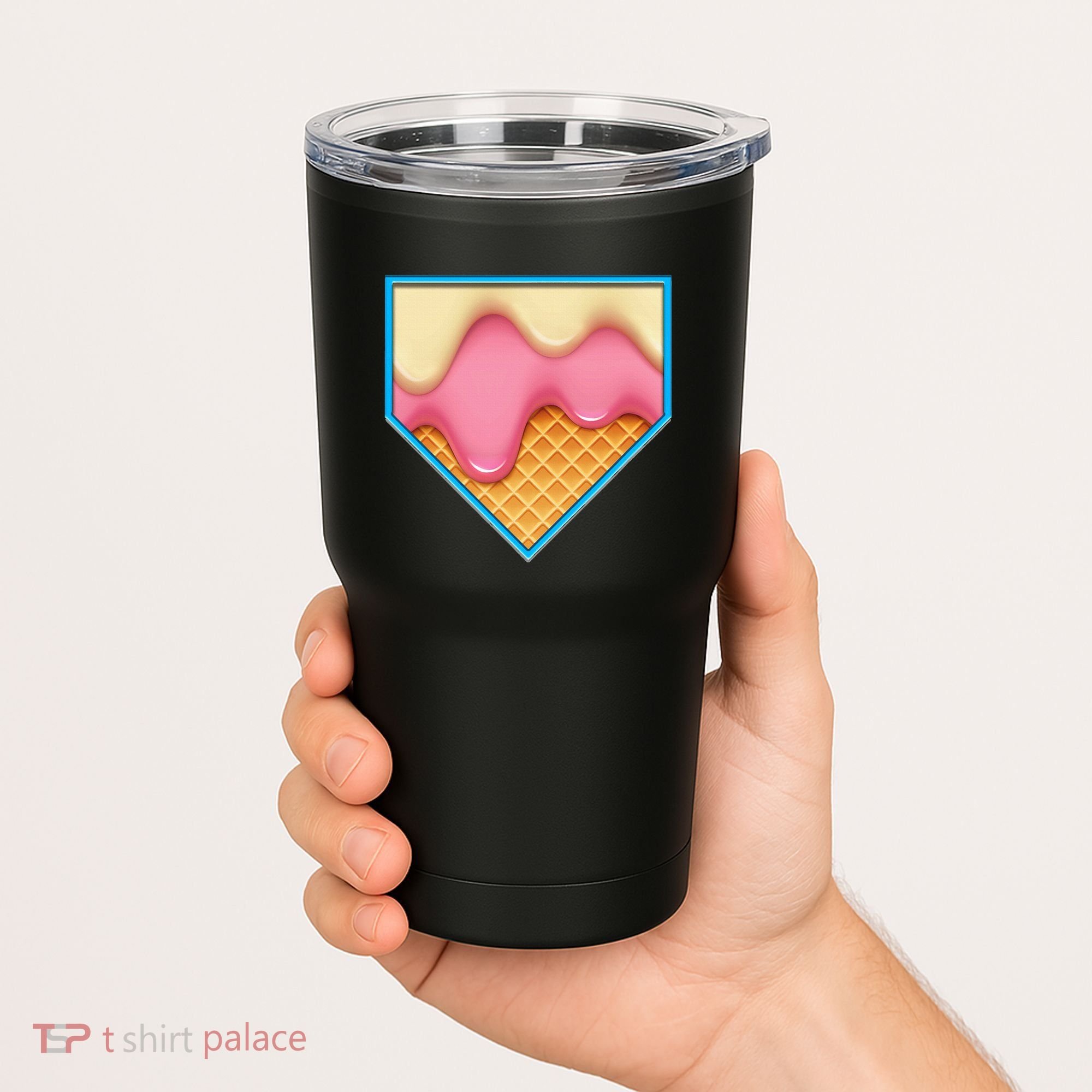 Home Plate Drip Ice Cream Dripping Softball & Baseball Tumbler