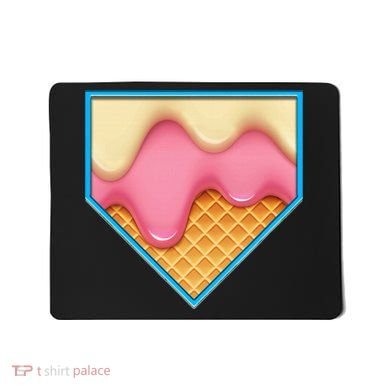 Home Plate Drip Ice Cream Dripping Softball & Baseball Mousepad