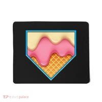Home Plate Drip Ice Cream Dripping Softball & Baseball Mousepad thumb 0