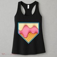 Home Plate Drip Ice Cream Dripping Softball & Baseball Women's Tank Top thumb 3