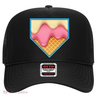 Home Plate Drip Ice Cream Dripping Softball & Baseball Hat