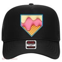 Home Plate Drip Ice Cream Dripping Softball & Baseball Hat thumb 0