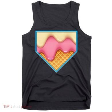 Home Plate Drip Ice Cream Dripping Softball & Baseball Tank Top