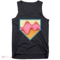 Home Plate Drip Ice Cream Dripping Softball & Baseball Tank Top thumb 0