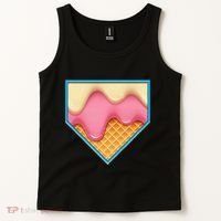 Home Plate Drip Ice Cream Dripping Softball & Baseball Tank Top thumb 2