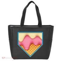 Home Plate Drip Ice Cream Dripping Softball & Baseball Tote Bag thumb 0
