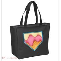 Home Plate Drip Ice Cream Dripping Softball & Baseball Tote Bag thumb 2