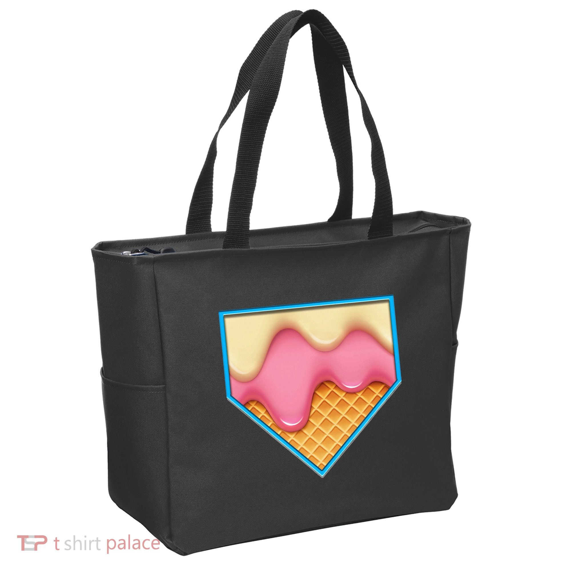 Home Plate Drip Ice Cream Dripping Softball & Baseball Tote Bag