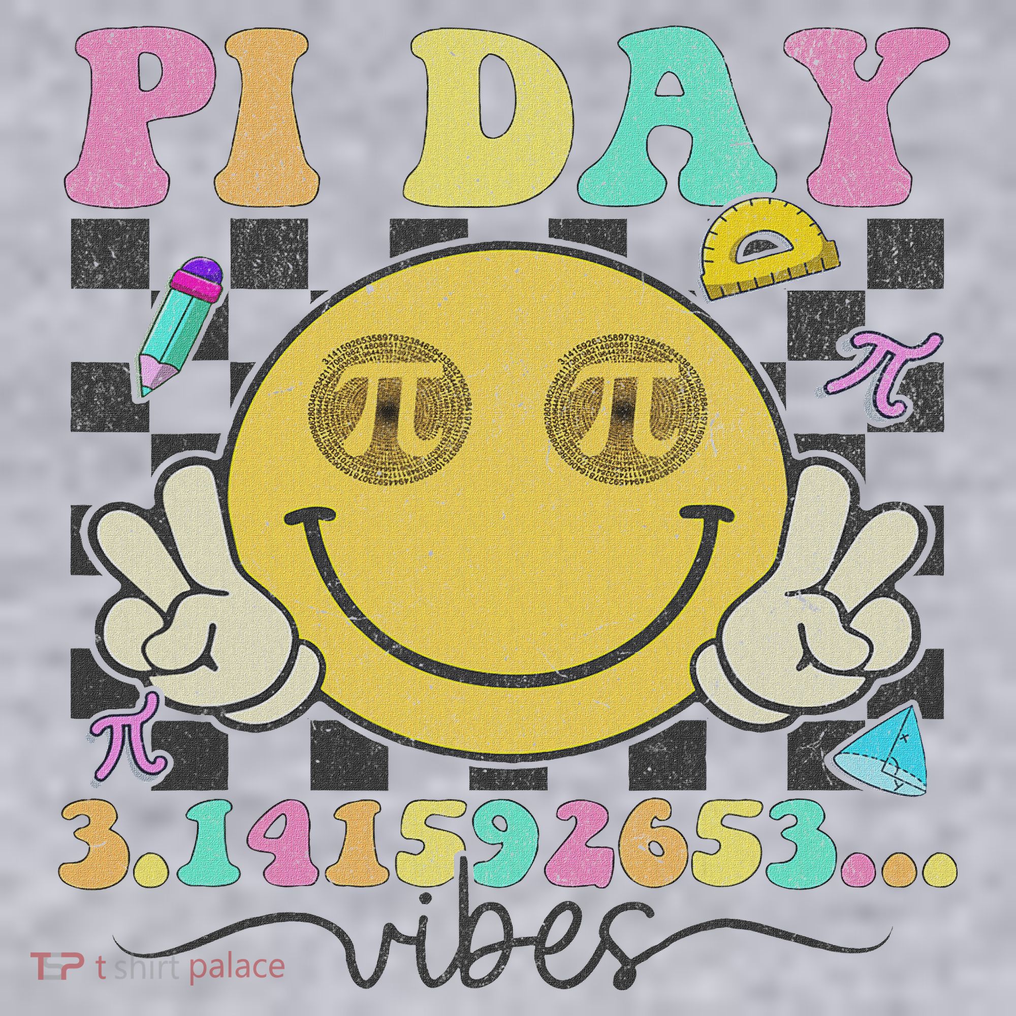 Happy Pi Day 3. 14 Vibes Cute Smile Face Pi Day Women's Sweatshirt