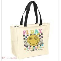 Happy Pi Day 3. 14 Vibes Cute Smile Face Pi Day Tote Bag thumb 2