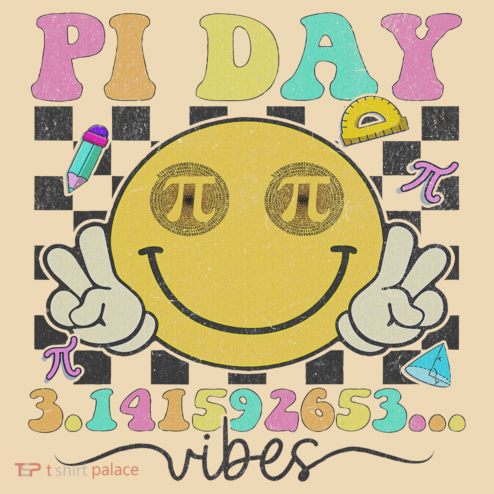 Happy Pi Day 3. 14 Vibes Cute Smile Face Pi Day Tote Bag