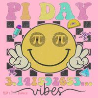 Happy Pi Day 3. 14 Vibes Cute Smile Face Pi Day Coaster thumb 2