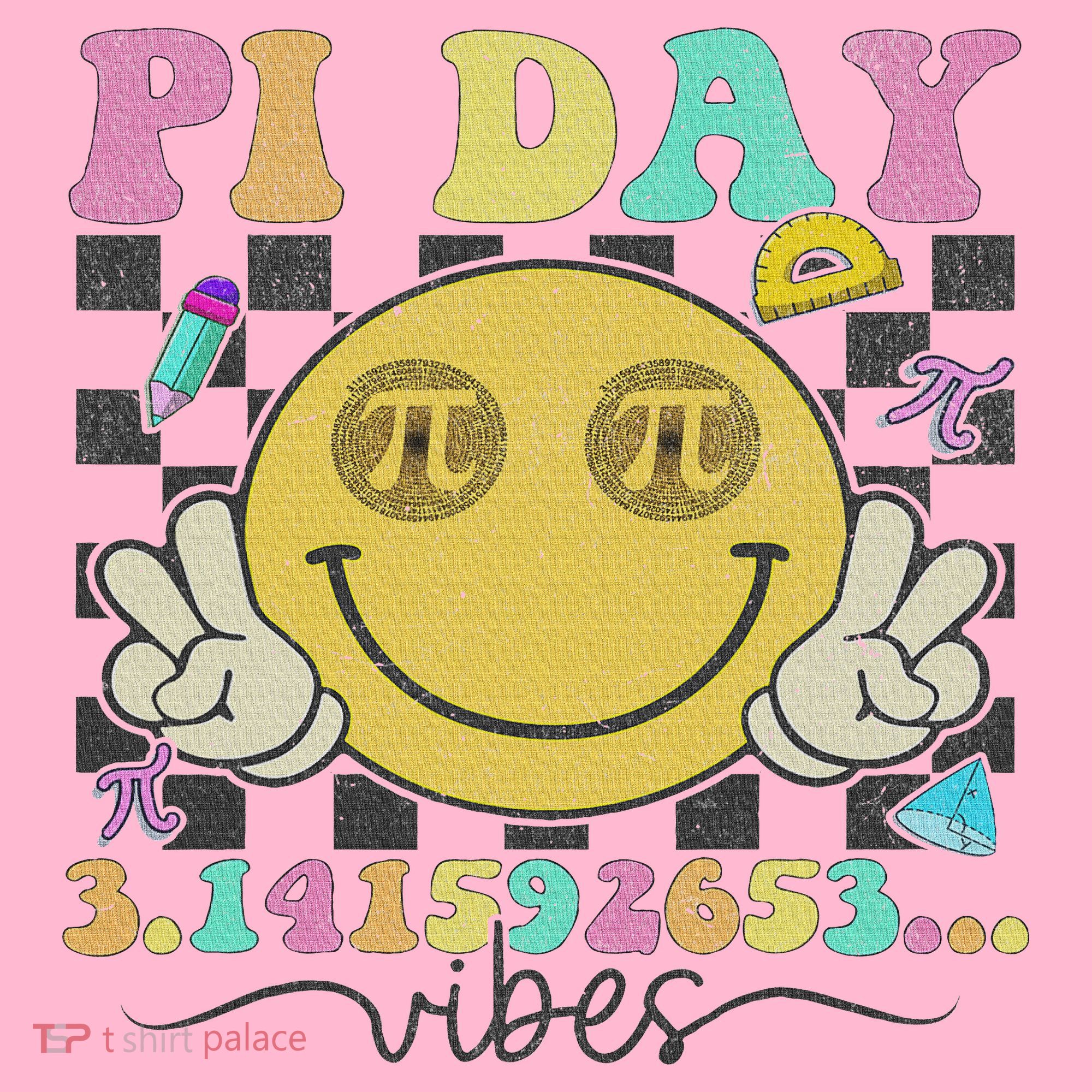 Happy Pi Day 3. 14 Vibes Cute Smile Face Pi Day Coaster