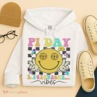Happy Pi Day 3. 14 Vibes Cute Smile Face Pi Day Hoodie thumb 4