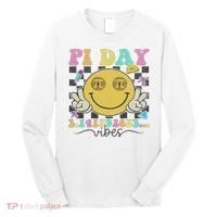 Happy Pi Day 3. 14 Vibes Cute Smile Face Pi Day Long Sleeve Shirt thumb 0
