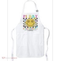 Happy Pi Day 3. 14 Vibes Cute Smile Face Pi Day Apron thumb 0