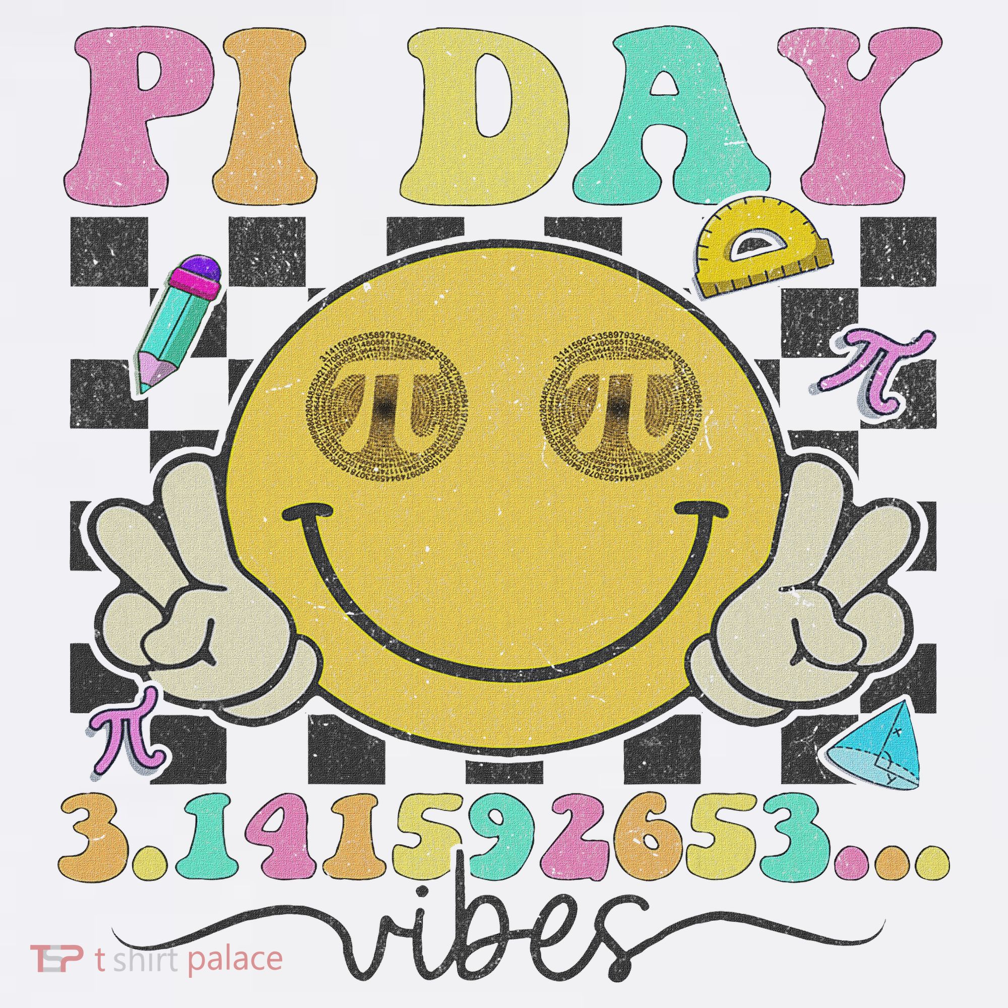 Happy Pi Day 3. 14 Vibes Cute Smile Face Pi Day Women's Hoodie