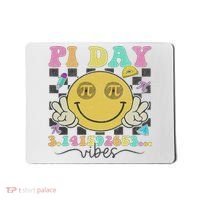 Happy Pi Day 3. 14 Vibes Cute Smile Face Pi Day Mousepad thumb 0