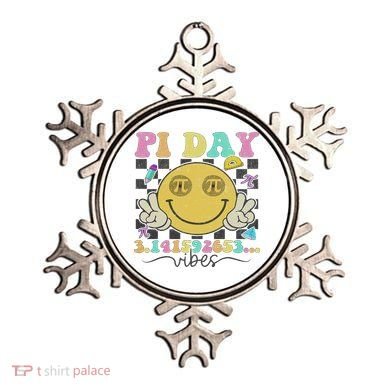 Happy Pi Day 3. 14 Vibes Cute Smile Face Pi Day Ornament