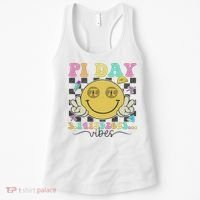 Happy Pi Day 3. 14 Vibes Cute Smile Face Pi Day Women's Tank Top thumb 0