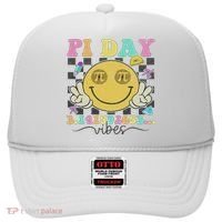 Happy Pi Day 3. 14 Vibes Cute Smile Face Pi Day Hat thumb 0