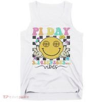 Happy Pi Day 3. 14 Vibes Cute Smile Face Pi Day Tank Top thumb 0