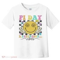 Happy Pi Day 3. 14 Vibes Cute Smile Face Pi Day Toddler T-Shirt thumb 0