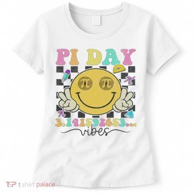 Happy Pi Day 3. 14 Vibes Cute Smile Face Pi Day Women's T-Shirt