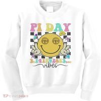 Happy Pi Day 3. 14 Vibes Cute Smile Face Pi Day Kids Sweatshirt thumb 0