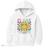 Happy Pi Day 3. 14 Vibes Cute Smile Face Pi Day Kids Hoodie thumb 0