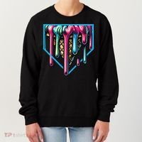Home Plate Drip Ice Cream Softball & Baseball Women's Sweatshirt thumb 0