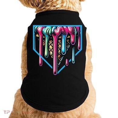 Home Plate Drip Ice Cream Softball & Baseball Doggie Tank