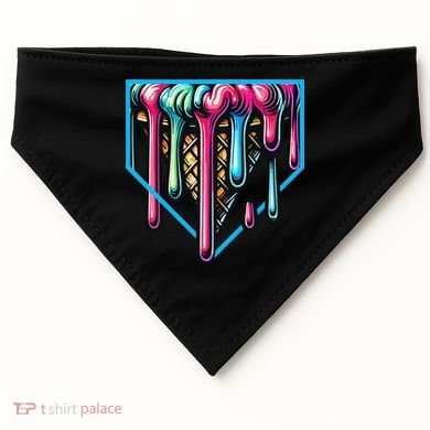 Home Plate Drip Ice Cream Softball & Baseball USA-Made Doggie Bandana