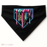 Home Plate Drip Ice Cream Softball & Baseball USA-Made Doggie Bandana thumb 0