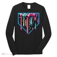Home Plate Drip Ice Cream Softball & Baseball Long Sleeve Shirt thumb 0