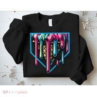 Home Plate Drip Ice Cream Softball & Baseball Sweatshirt thumb 2