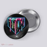 Home Plate Drip Ice Cream Softball & Baseball Button thumb 0